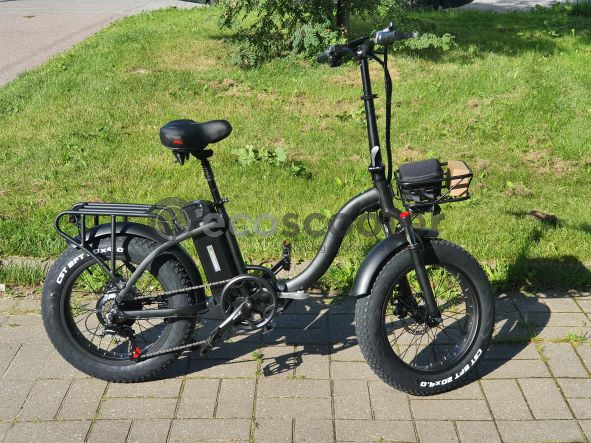 Electric Folding Fat Bike Ecoscooter S6F black Ecoscooter Estonia